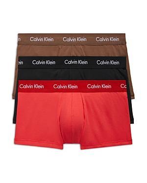 Calvin Klein Cotton Stretch Moisture Wicking Low Rise Trunks, Pack of 3 Product Image