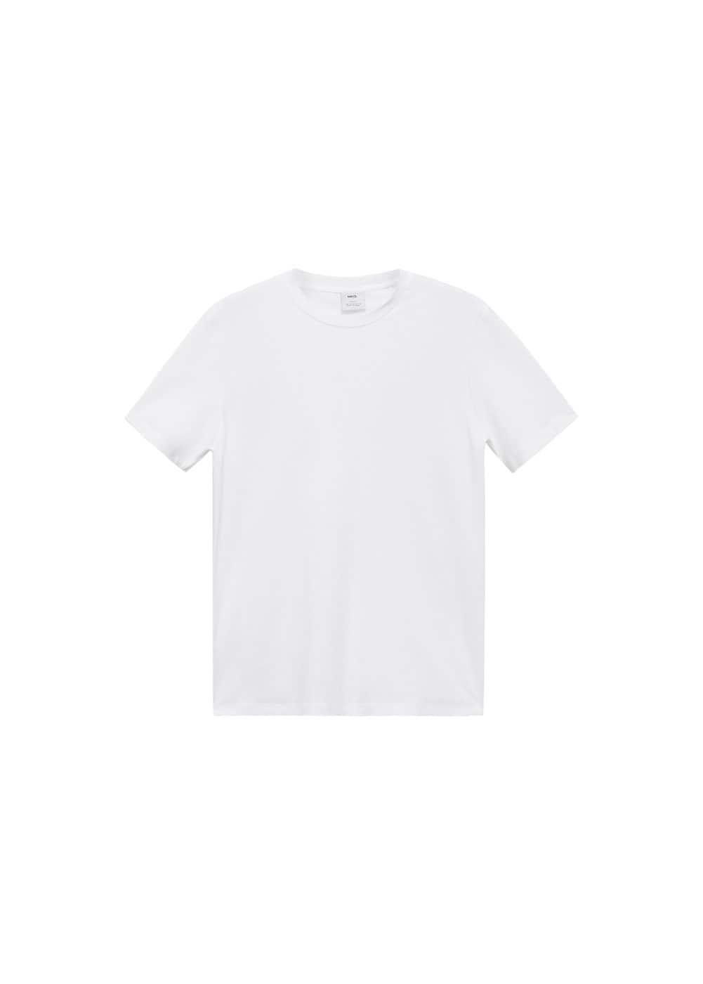 MANGO MAN - Stretch cotton T-shirt whiteMen Product Image