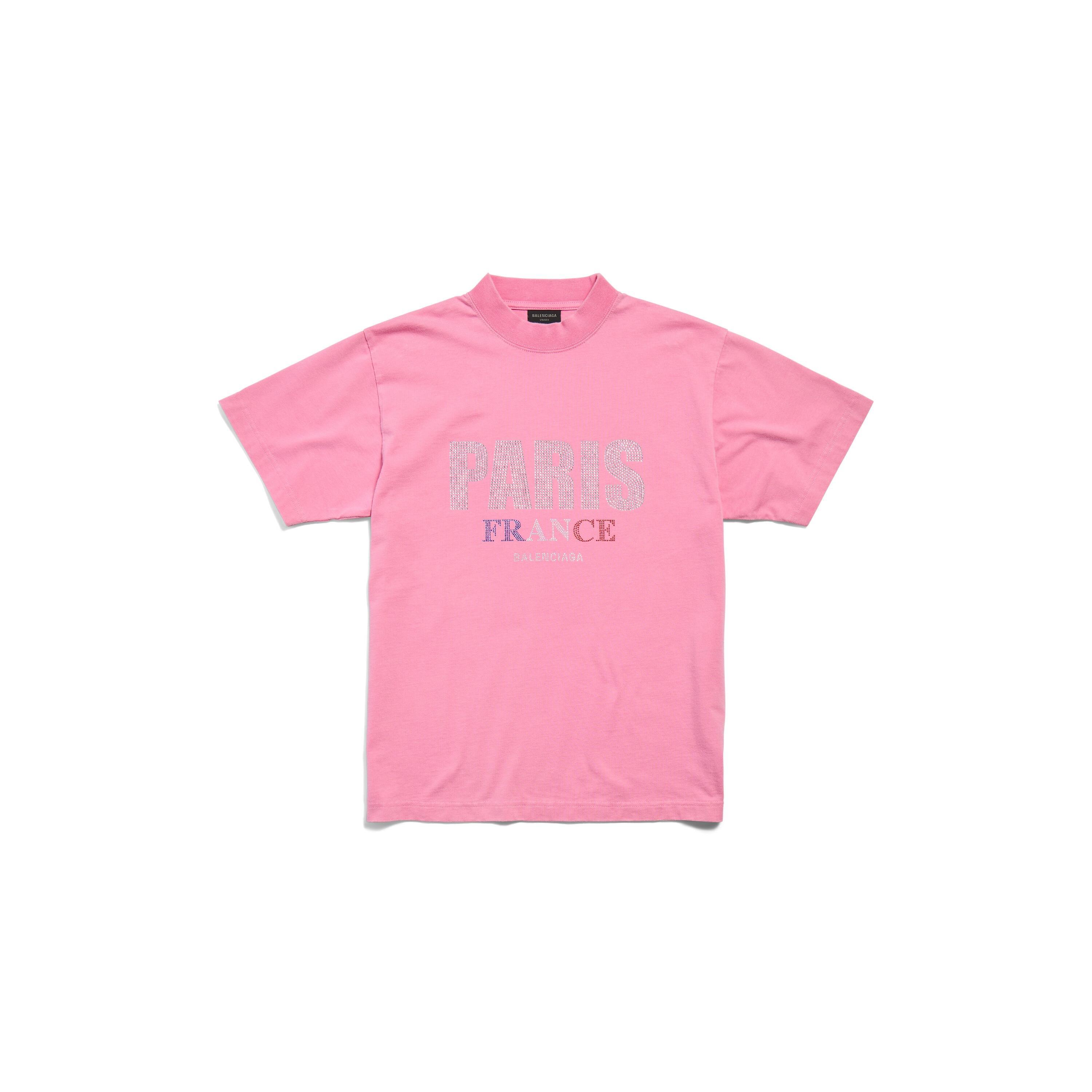 Paris Strass T-shirt Small Fit  in Faded Pink Product Image