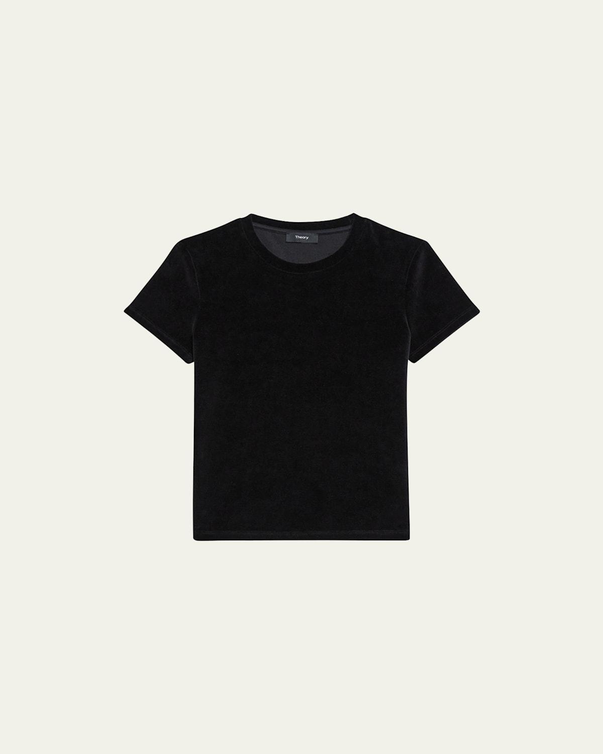 Short-Sleeve Velvet Tiny Tee Product Image