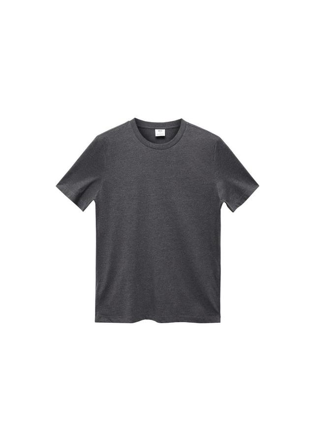 MANGO MAN - Essential cotton-blend T-shirt charcoalMen Product Image