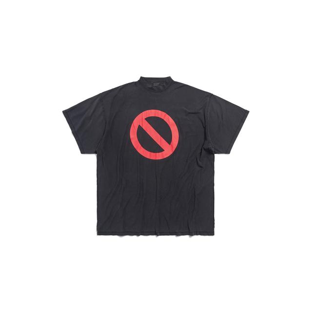 Balenciaga Music | Bfrnd Series Inside-out T-shirt Oversized in Black Faded Product Image