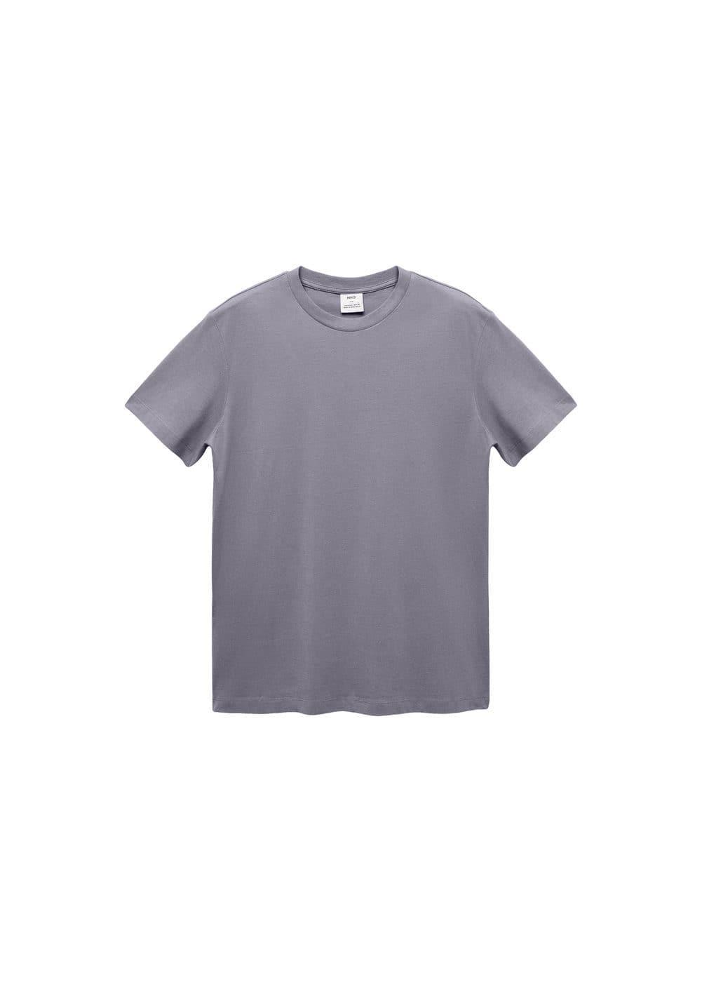 MANGO MAN - Basic cotton stretch T-shirt greyMen Product Image