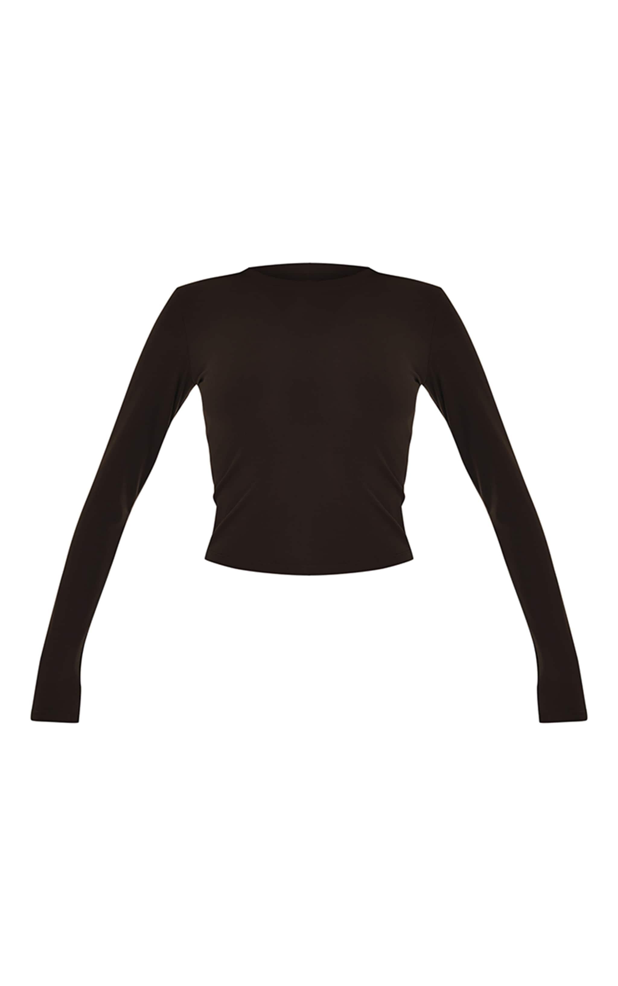 Espresso Sculpt Long Sleeve Gym Top Product Image