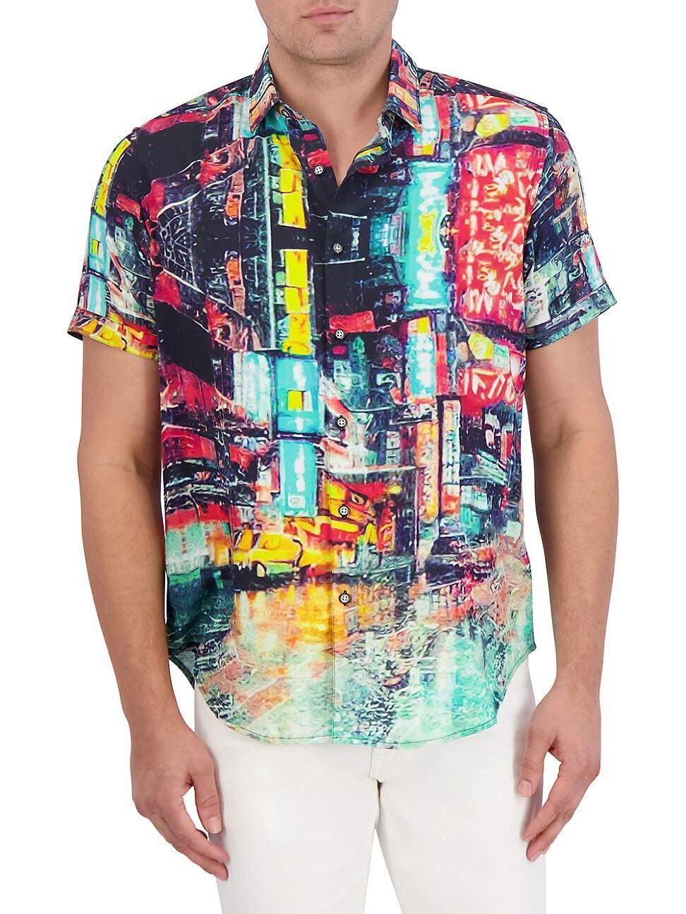 Mens Boreal Graphic Button-Front Shirt Product Image