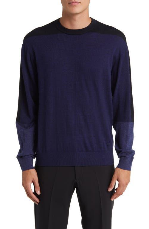 Emporio Armani Tonal Colorblock Wool Sweater Product Image