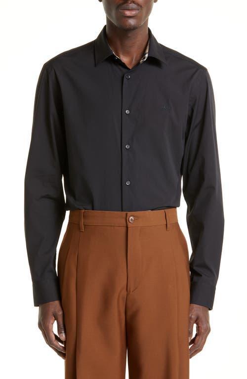 burberry Sherfield Equestrian Knight Stretch Cotton Poplin Button-Up Shirt Product Image