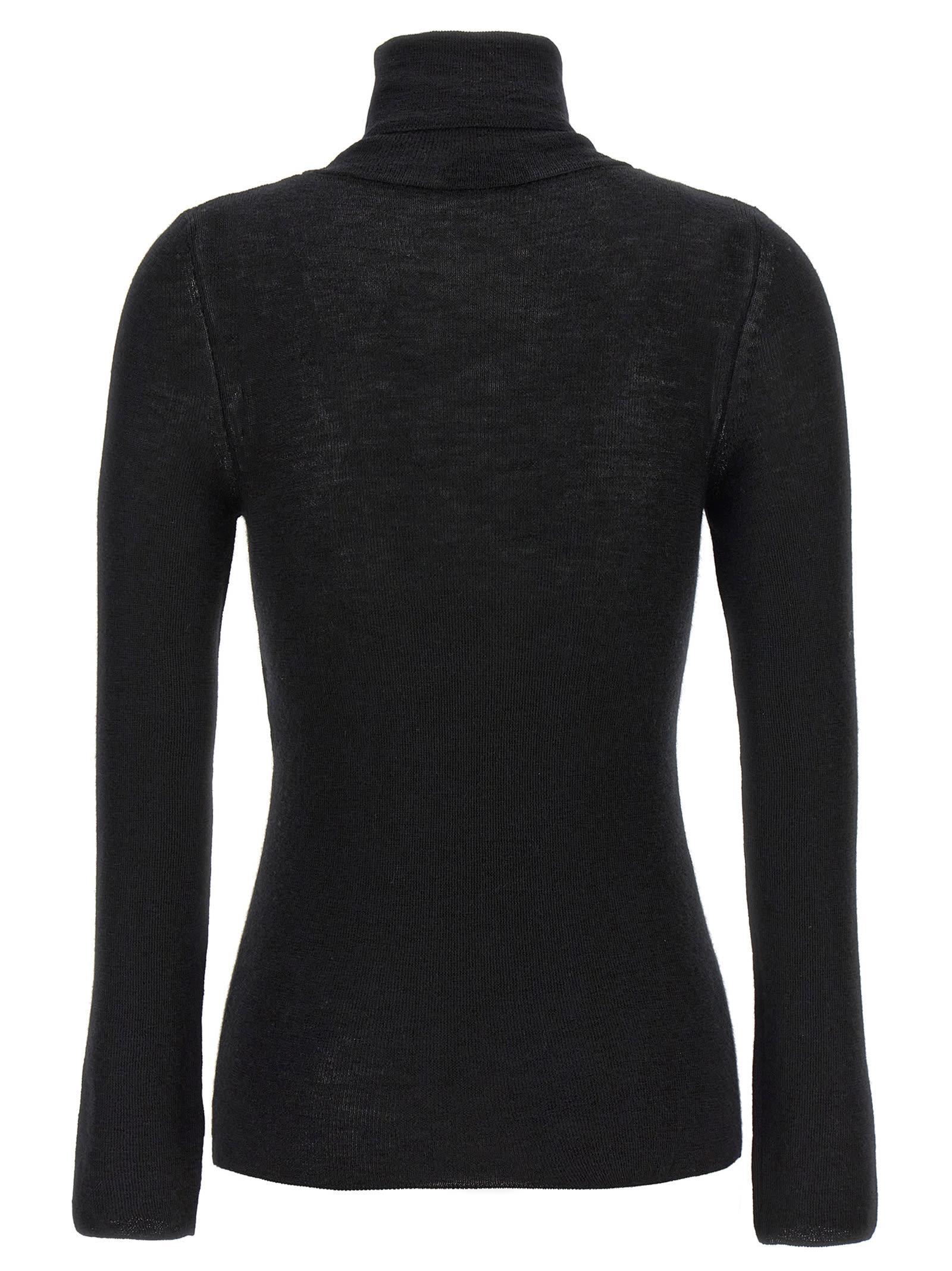 TOM FORD Silk Cashmere Turtleneck Sweater In Black Product Image