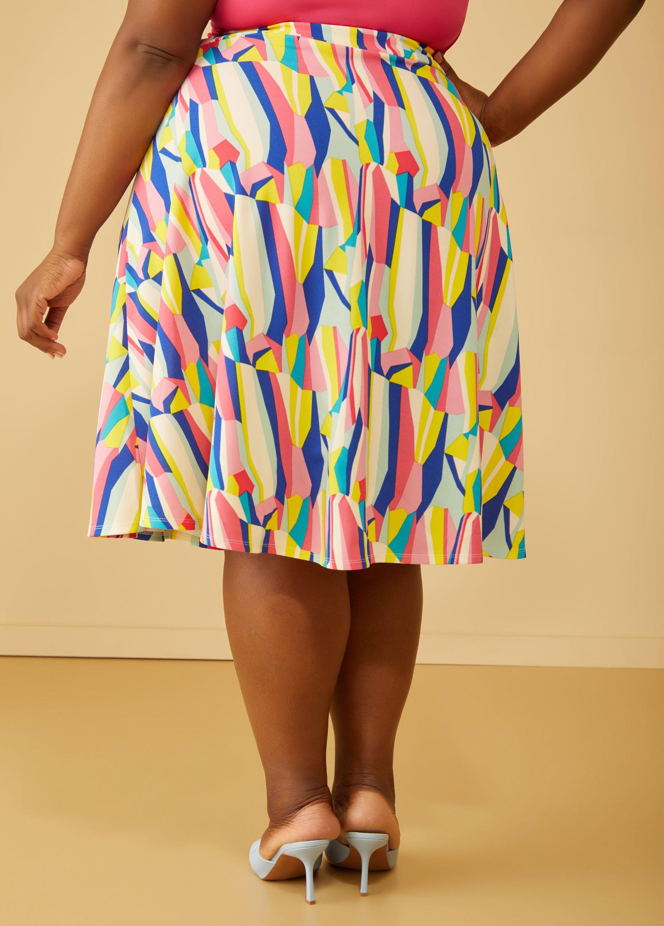 Geo Print Midi Skirt Product Image