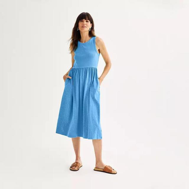 Womens Sonoma Goods For Life Mixed Media Knit Dress Product Image