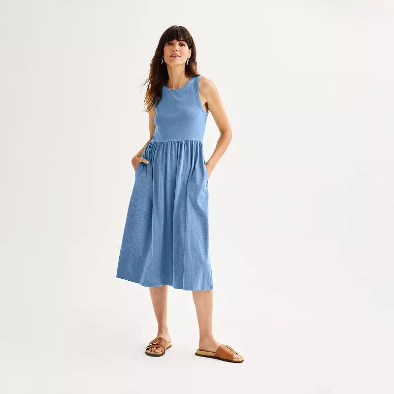 Womens Sonoma Goods For Life Mixed Media Knit Dress Product Image