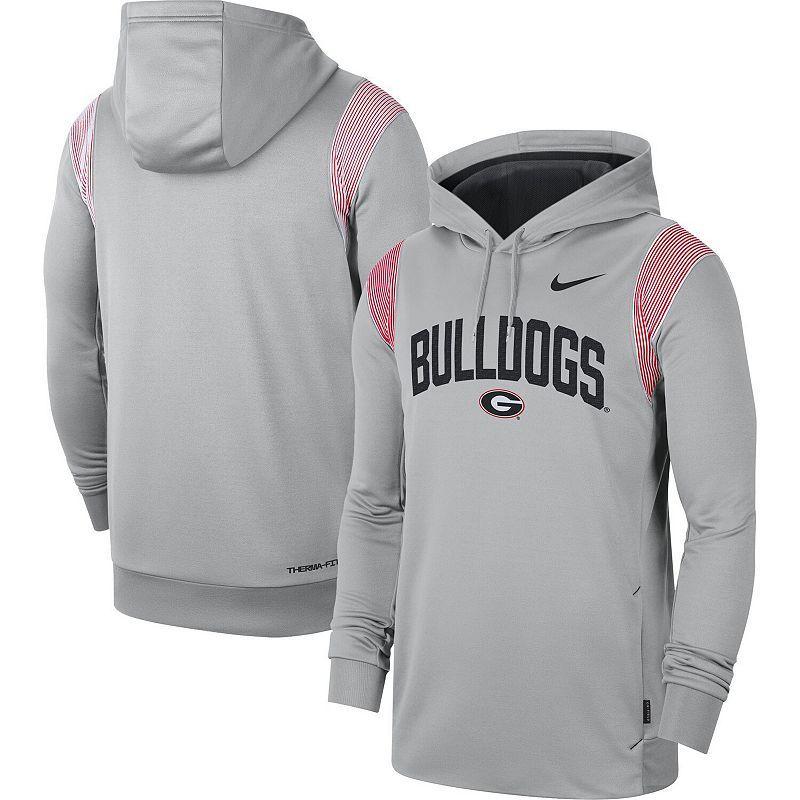 Mens Nike Gray Georgia Bulldogs 2022 Game Day Sideline Performance Pullover Hoodie Grey Product Image