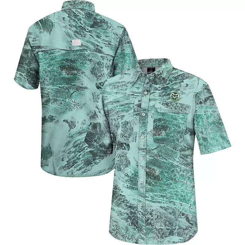 Mens Colosseum Colorado State Rams Realtree Aspect Charter Full-Button Fishing Shirt Product Image