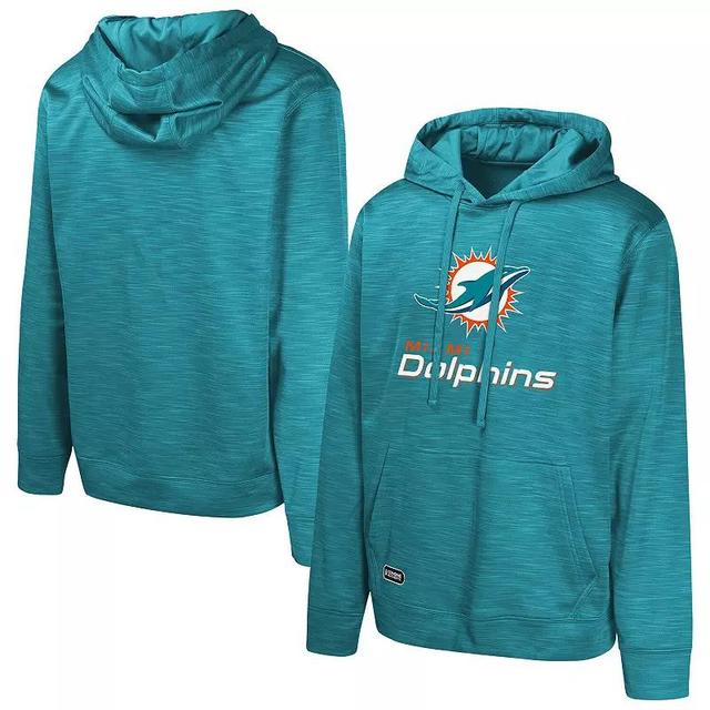 Mens Aqua Miami Dolphins Streak Fleece Pullover Hoodie Turquoise A Product Image