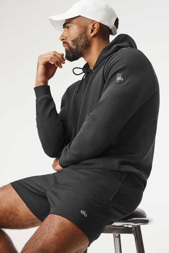 Micro Waffle Fast Break Hoodie - Black Male Product Image