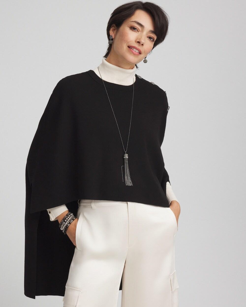 High-Low Sweater Poncho Product Image