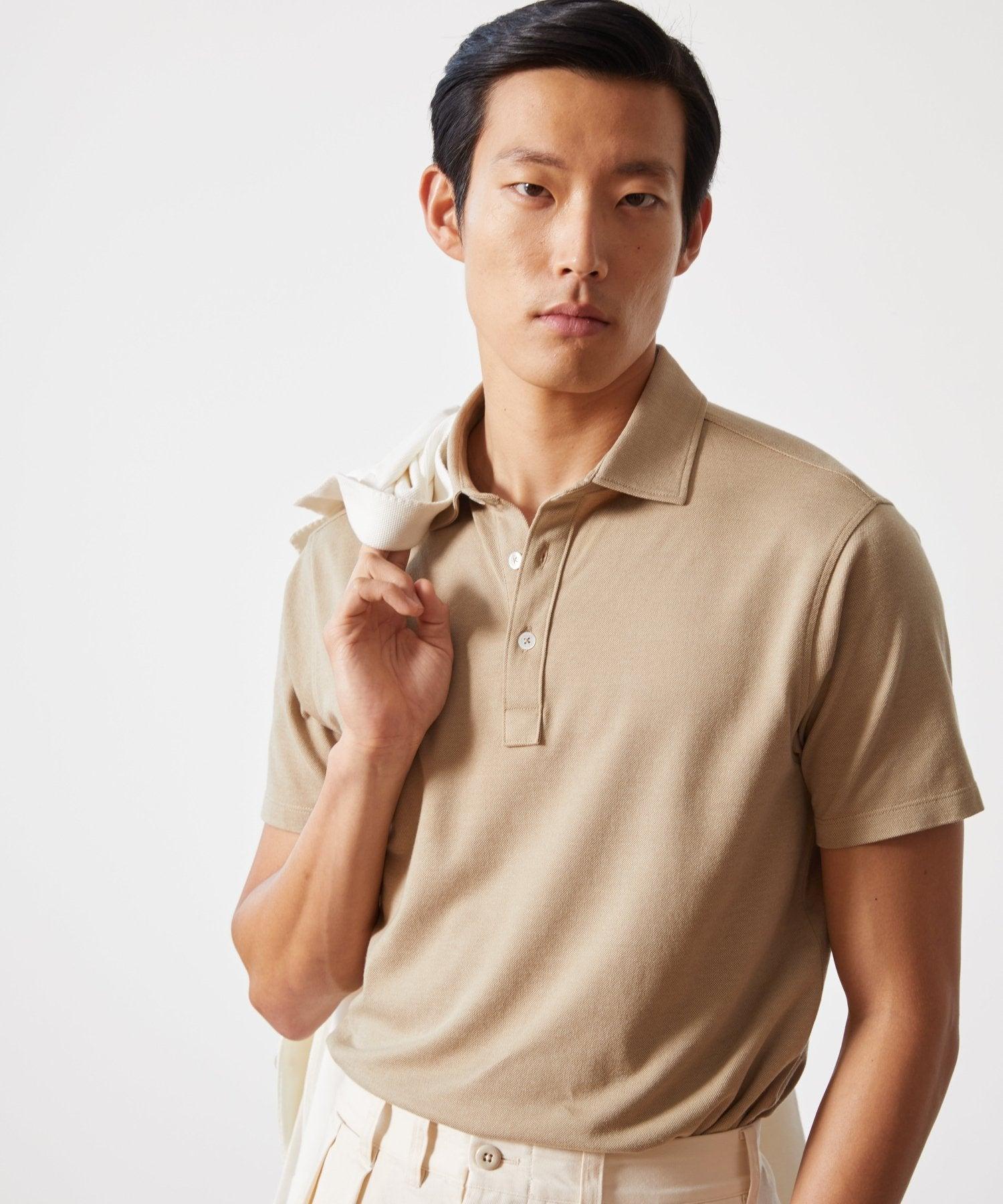 Fine Pique Polo in Baja Dunes Product Image