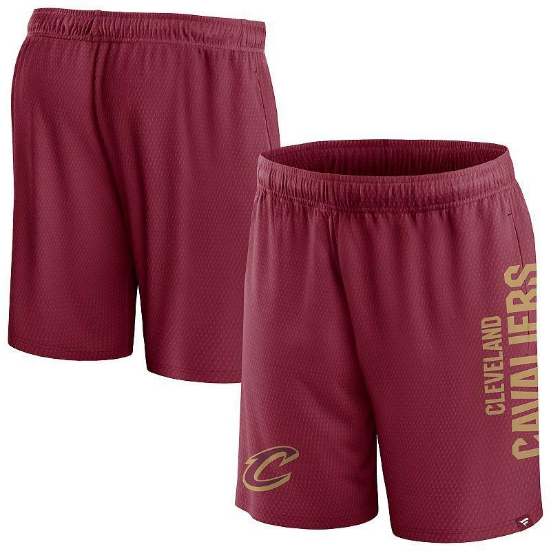 Mens Fanatics Branded Wine Cleveland Cavaliers Post Up Mesh Shorts Product Image