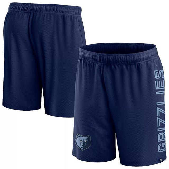 Mens Fanatics Branded Navy Memphis Grizzlies Post Up Mesh Shorts Grz Blue Product Image