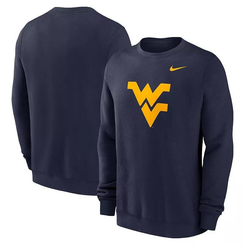 Nike Mens Navy West Virginia Mountaineers Primetime Evergreen Fleece Pullover Sweatshirt Product Image