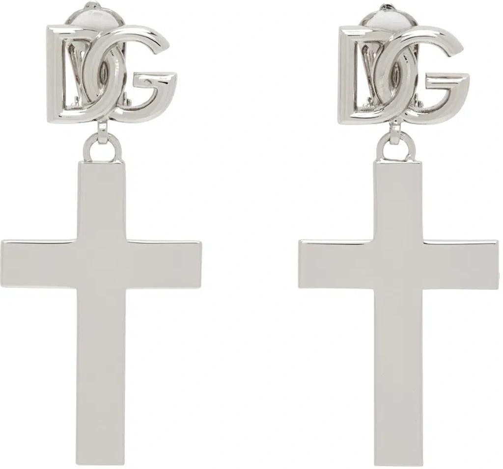 Silver Cross Earrings In 87655 Agentopalladio Product Image