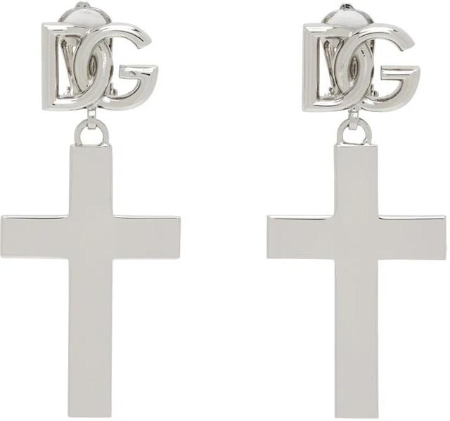 Silver Cross Earrings In 87655 Agentopalladio Product Image