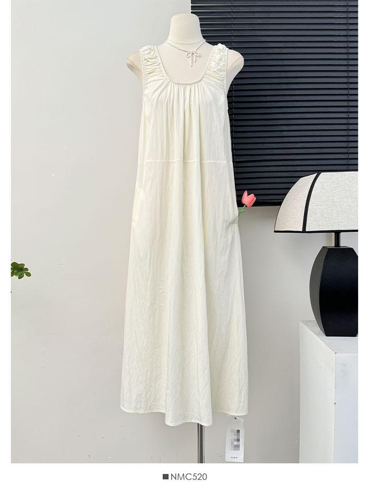 Summer Sleeveless Loose Maxi Dress in 5 Colors Product Image