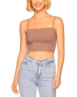 Womens Essential Square-Neck Crop Top Product Image