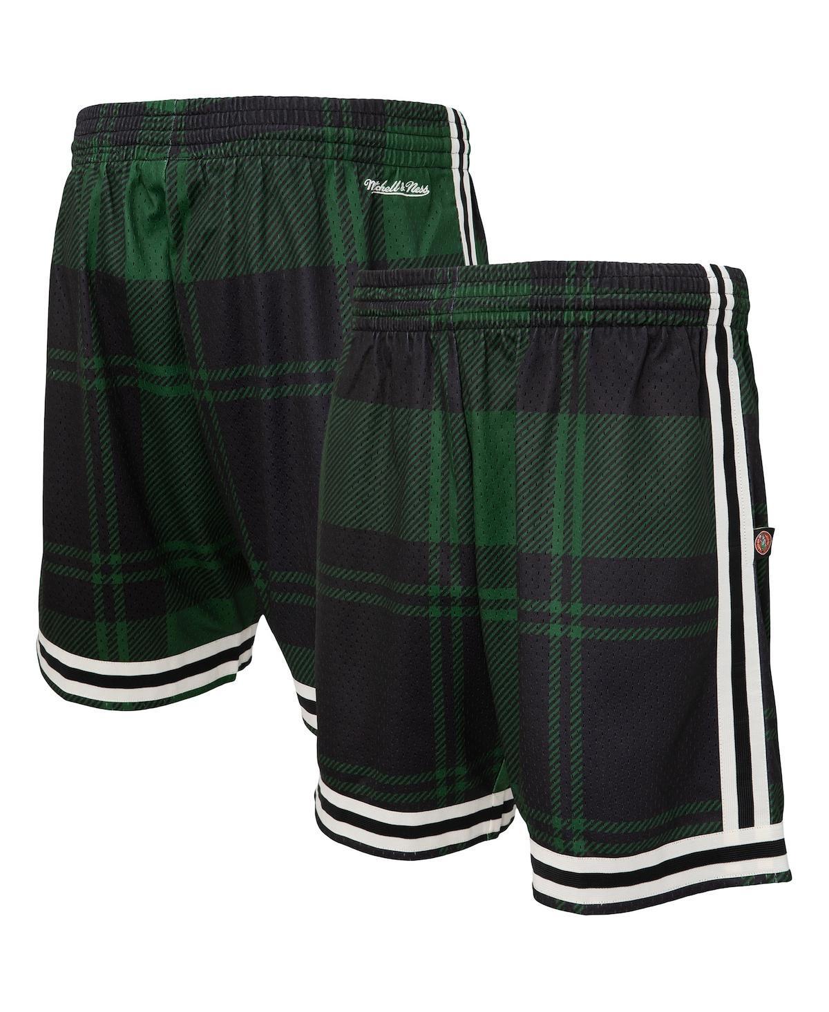 Mens Mitchell Ness x Uninterrupted Kelly Green and Black Boston Celtics Hardwood Classics Swingman Shorts - Kelly Green Product Image