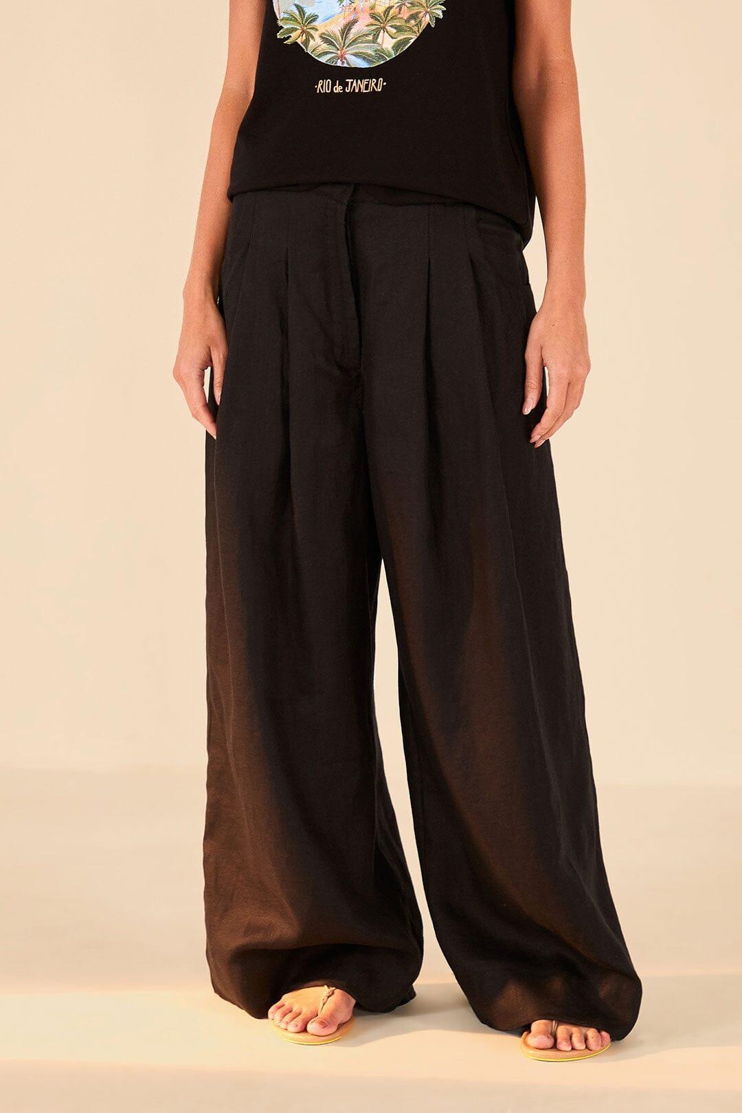 Black Low Waist Pants Product Image