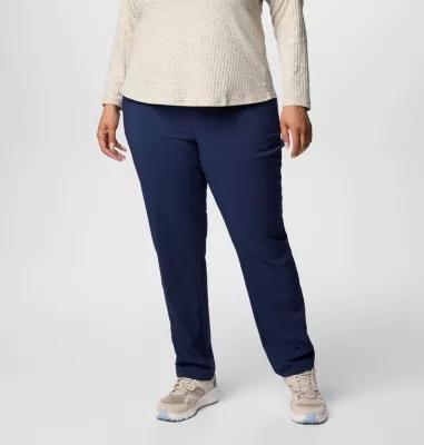 Plus Size Columbia Anytime Slim Pull On Pants, Womens Collegiate Blue Product Image