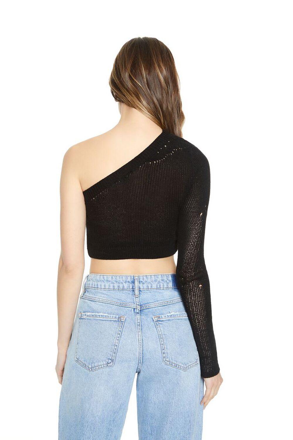 Sweater-Knit One-Shoulder Crop Top | Forever 21 Product Image