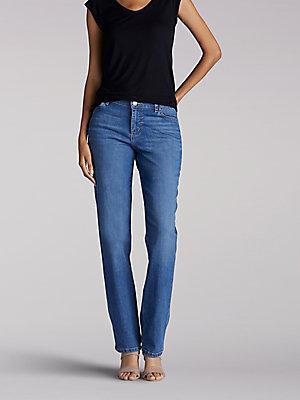 Women’s Stretch Relaxed Fit Straight Leg Jean (Petite) | Women's Jeans | Lee® Product Image