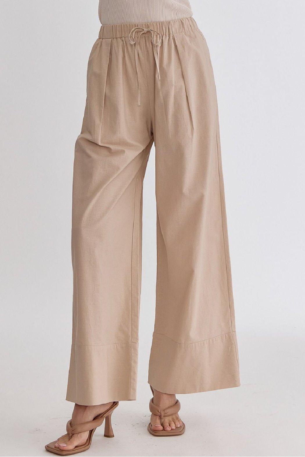 Drawstring Wideleg Pant Product Image