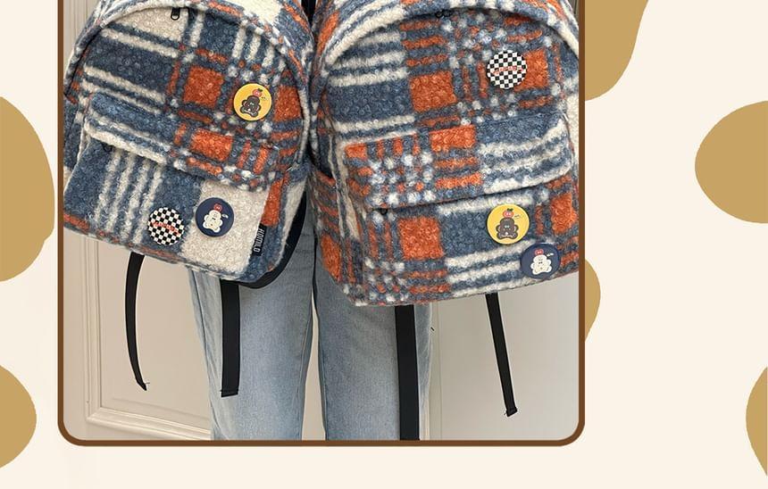 Plaid Backpack / Bag Charm / Set Product Image