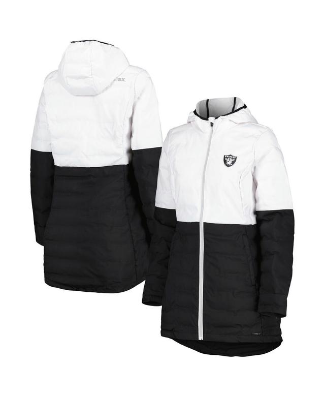 Womens Msx by Michael Strahan White Las Vegas Raiders Willow Quilted Hoodie Full-Zip Jacket - White Product Image