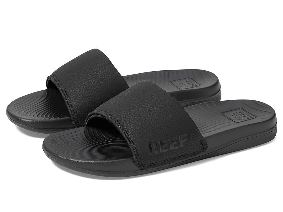 REEF One Womens Slide Sandals Black Product Image