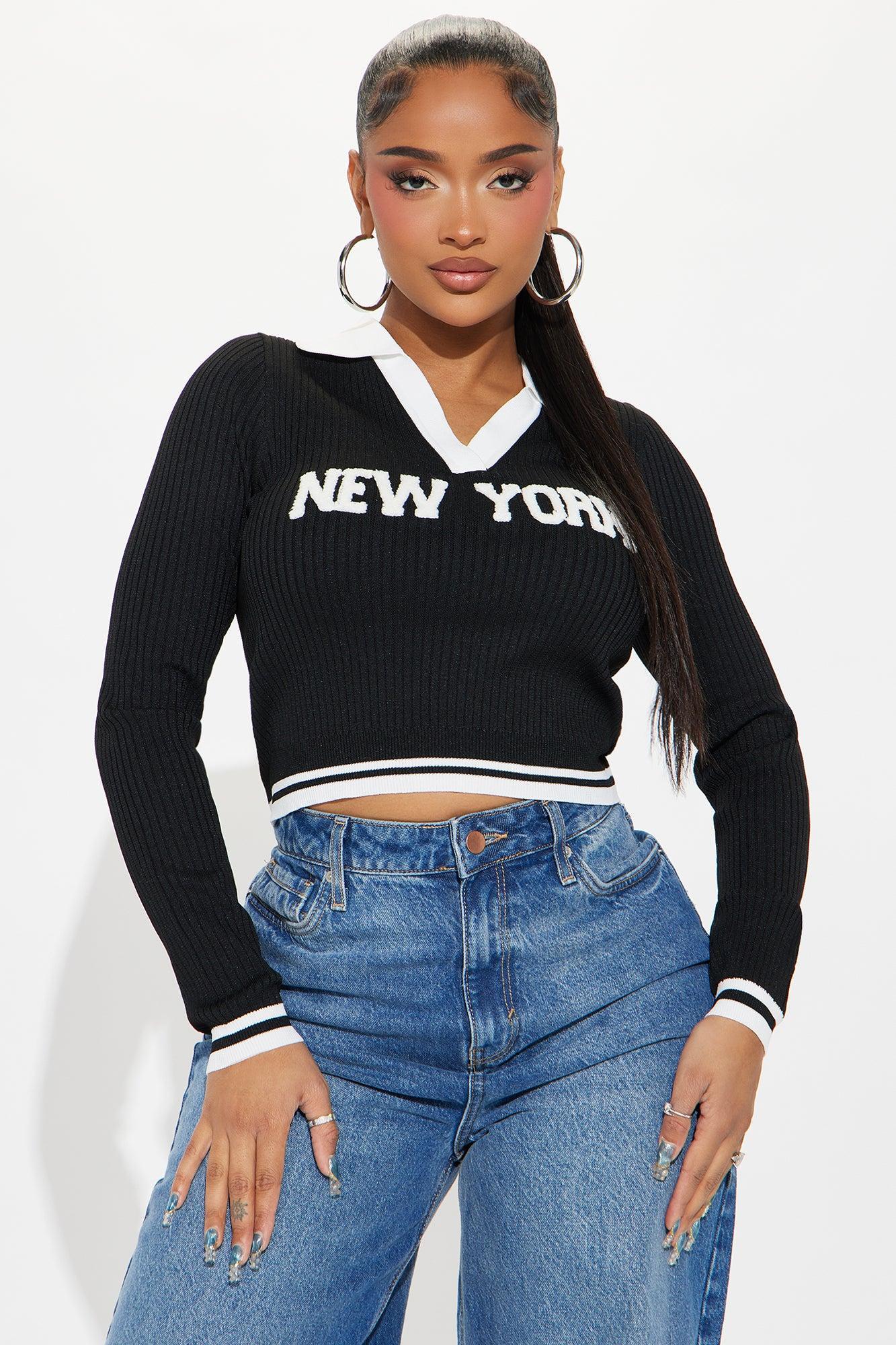 When In New York Polo Sweater - Black/combo Product Image