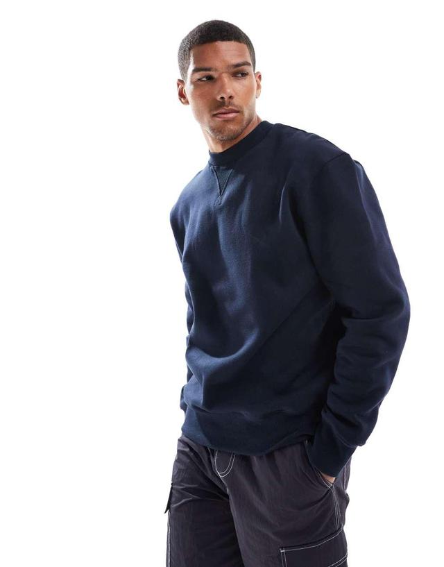 ASOS DESIGN premium heavyweight oversized sweatshirt in navy Product Image