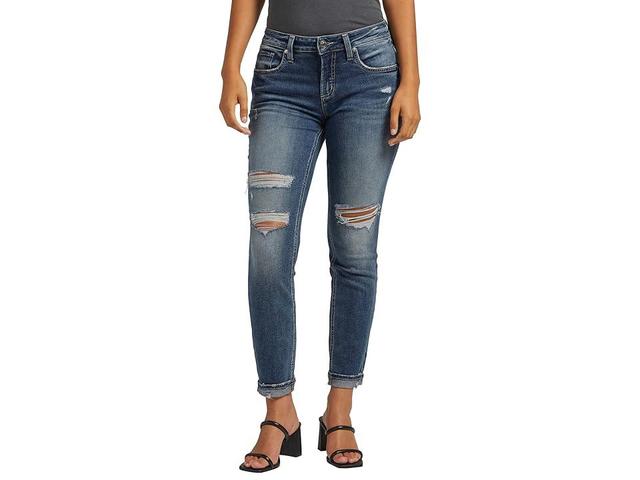 Silver Jeans Co. Boyfriend Mid-Rise Slim Leg Jeans L27170EPX383 (Indigo) Women's Jeans Product Image