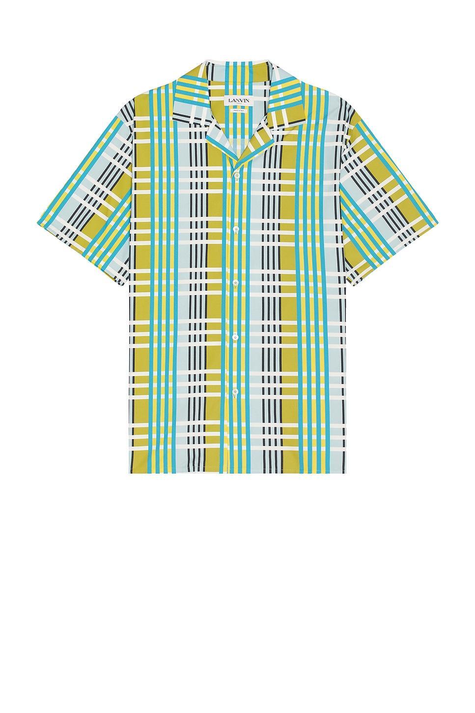 Lanvin Printed Bowling Shirt in Green Product Image