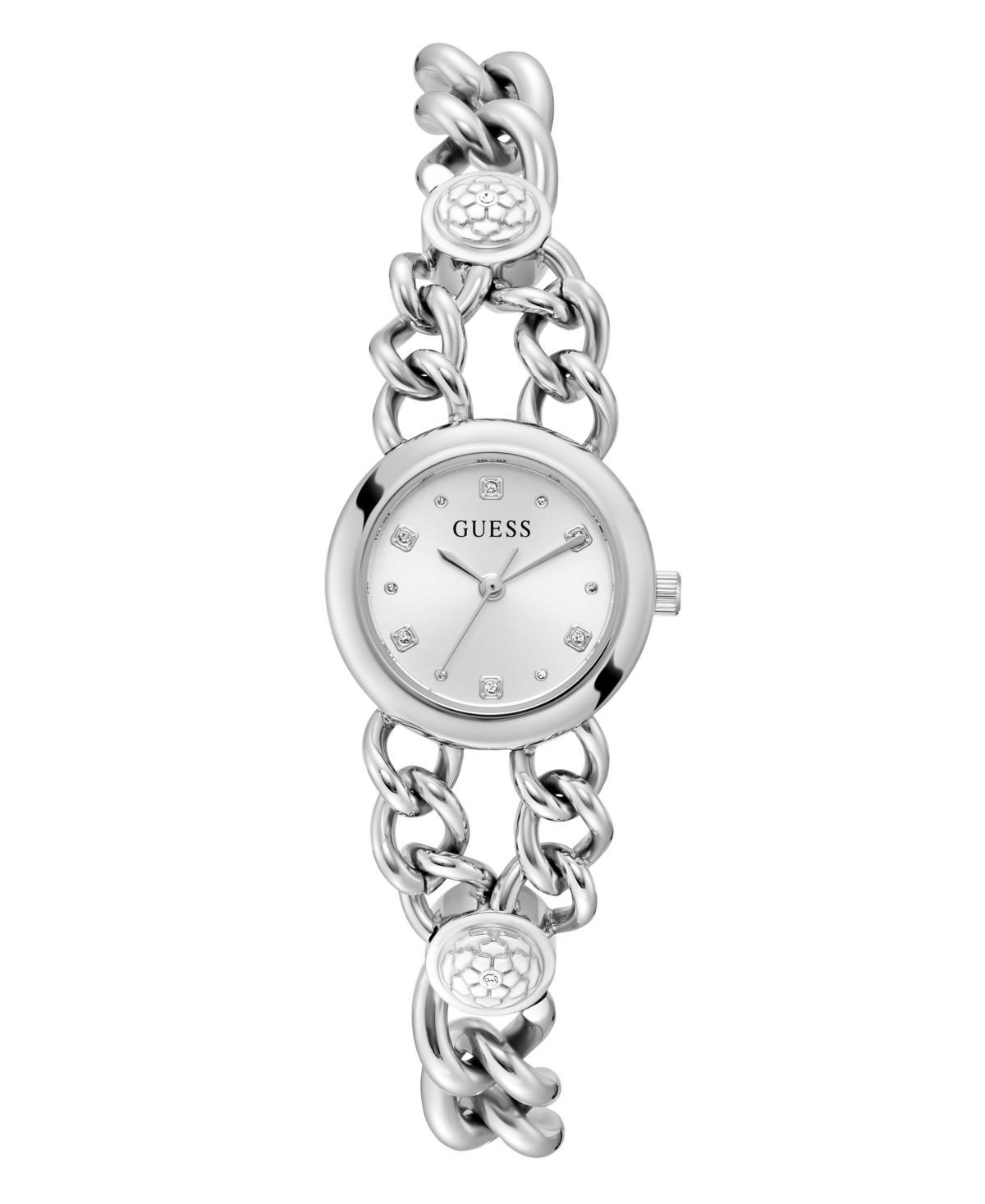 Guess Womens Analog Silver Tone Steel Watch 25mm - Silver Product Image