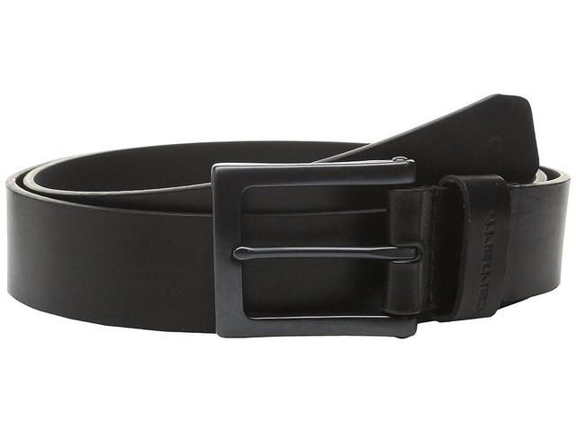 Carhartt Burnished Leather Box Buckle Belt (Black/Gunmetal Finish) Belts Product Image