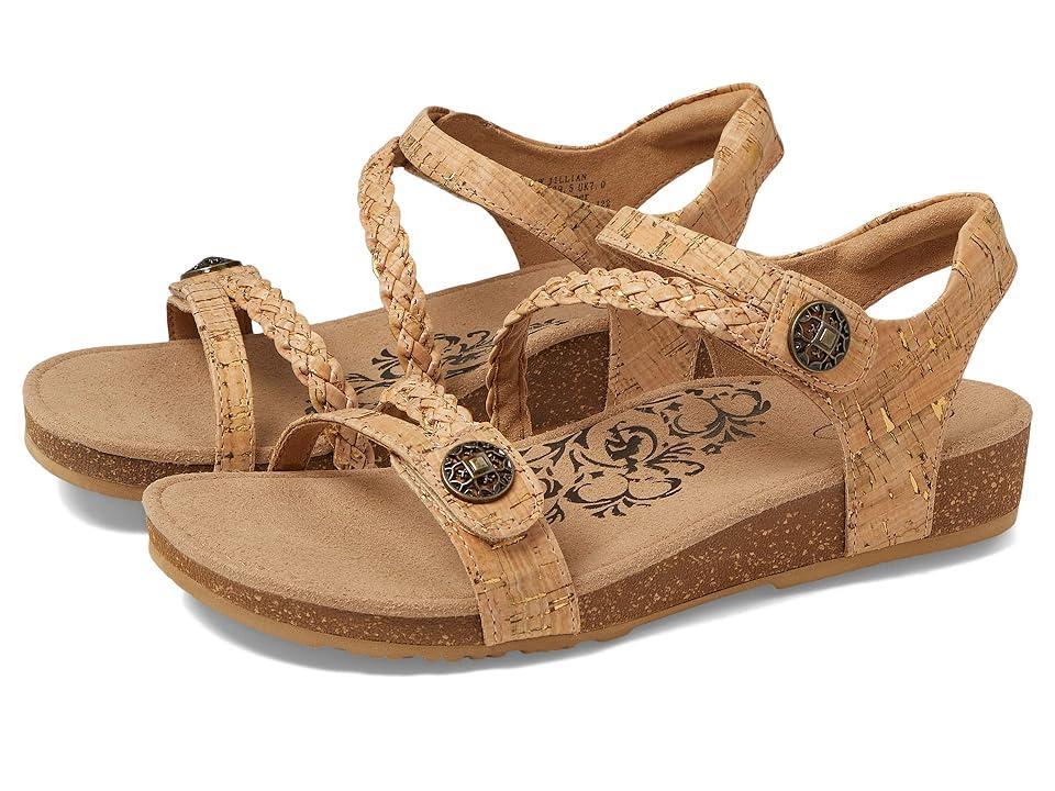 Aetrex Jillian Braided Wedge Cork Sandals Product Image