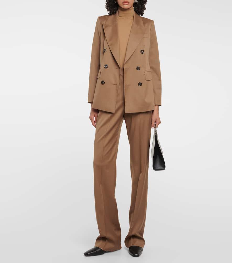 MAX MARA Double-breasted Long-sleeved Blazer In Camel Product Image