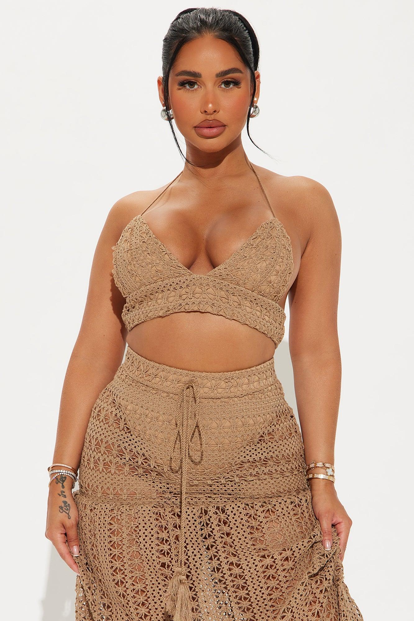 Kalina Crochet Skirt Set - Mocha Product Image