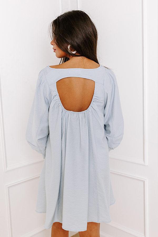 Manhattan Meeting Tunic Dress In Sky Blue Product Image