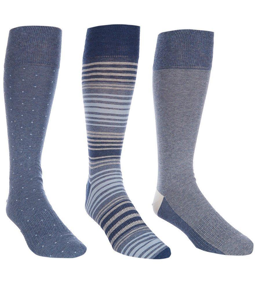 Roundtree & Yorke Big & Tall Multi-Pattern Dress Socks 3-Pack Product Image