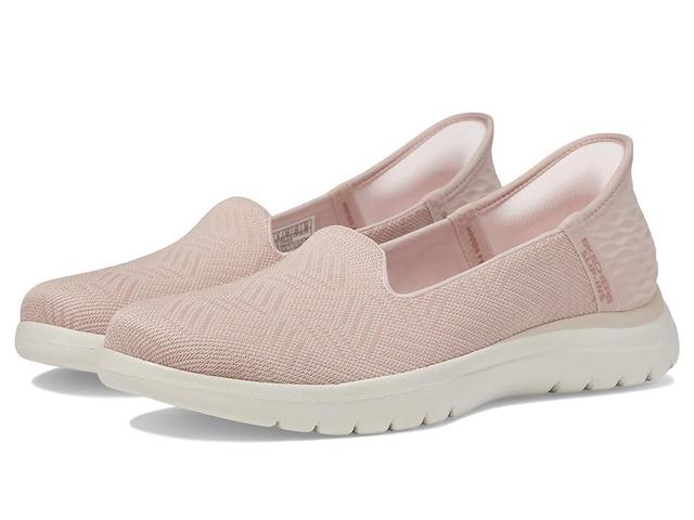 SKECHERS Performance On-The-Go Flex - Clover Hands Free Slip-Ins (Blush) Women's Flat Shoes Product Image