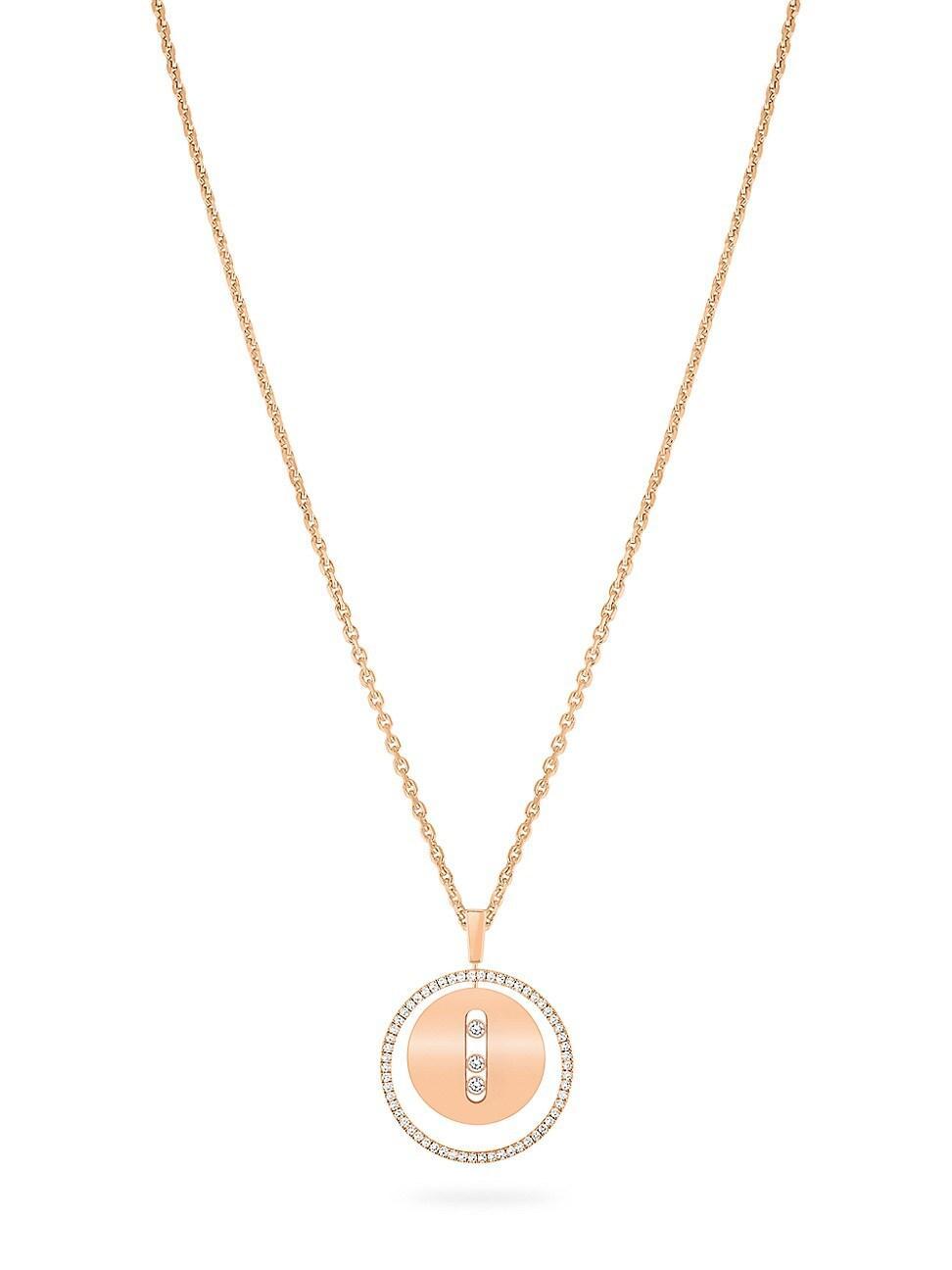 Womens Lucky Move MM 18K Rose Gold & Diamond Pendant Necklace Product Image